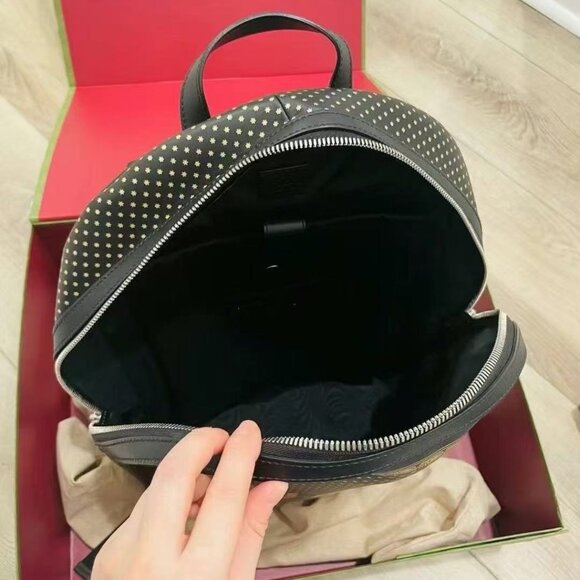 NIB Gucci  X SEGA Calfskin GUCCY Stars Dome Backpack Black Gold - Picture 5 of 6